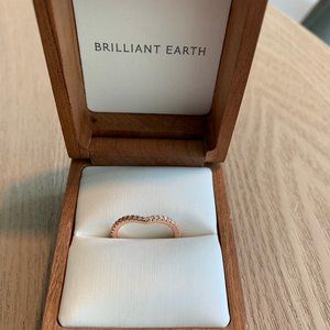 Brilliant Earth Flair Diamond Ring Rose Gold Wedding Ring (1/6 ct) Size 5.25 OBO